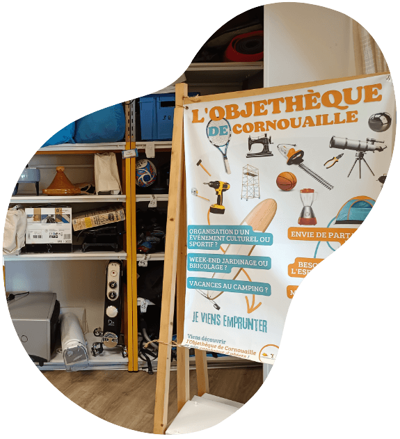 photo en forme de bulle de l'intérieur du local de l'objetheque
